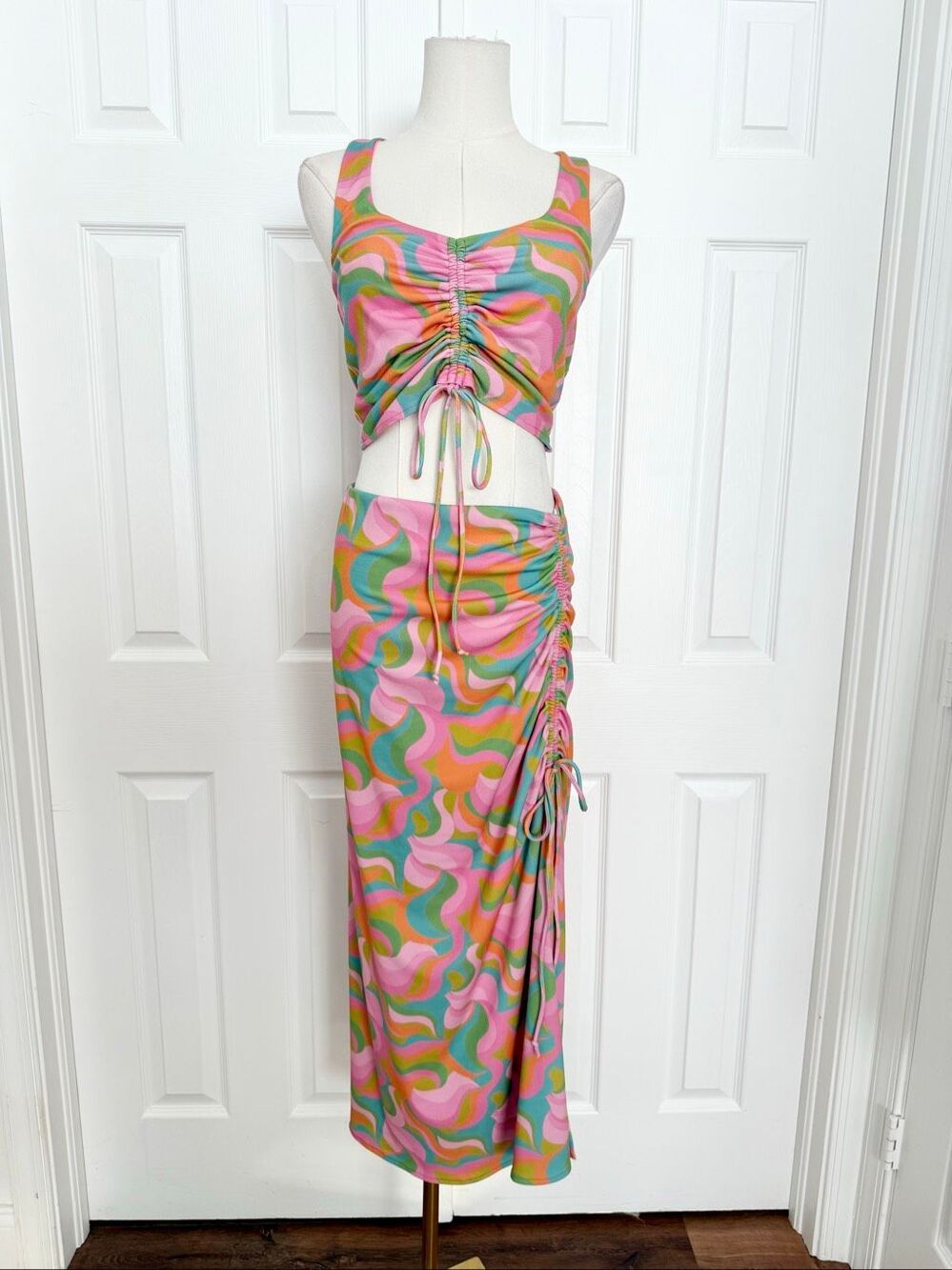 Show Me Your Mumu x Barbie Set Small Medium Party Wave Krissy Top Kelly Skirt
